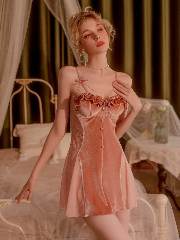 Velvet Dusk – فستان قطيفة بستايل كورسيه