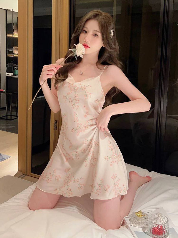 فستان ستان حرير